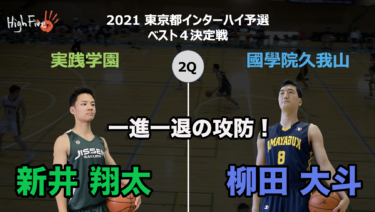 【試合動画2Q】実践学園VS國學院久我山